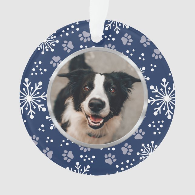 Photo de la marine Snowflake Paw Motif Pet (devant)