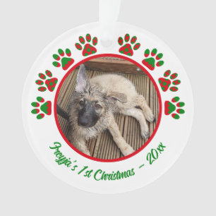 Photo de la première Noël de chiot Empreinte de pa
