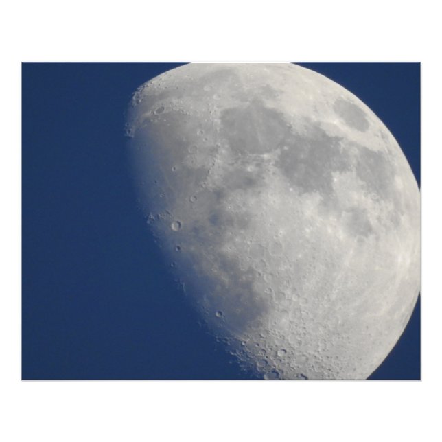 Photo de lune Gros plan des cratères (Devant)