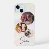 Photo de luxe iridescent faux holographique