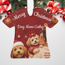 Photo de maman de chien de Noël cramoisi mignon