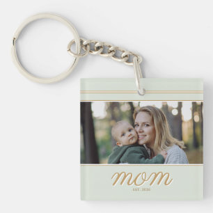 Photo de maman établie en or minimal et vert sauge