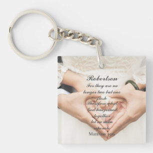 Photo de mariage avec Écriture chrétienne 
