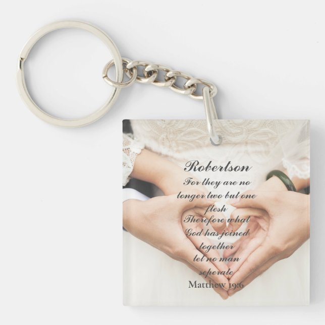 Photo de mariage avec Écriture chrétienne  (Devant)