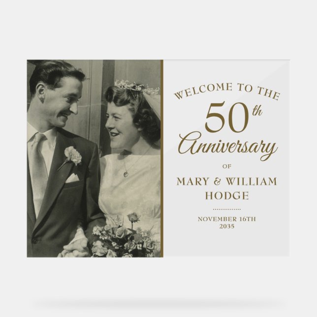 Photo de mariage de 50e anniversaire de mariage (Recto)