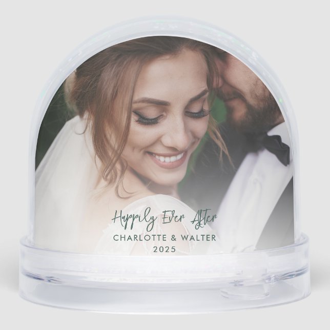 Photo de mariage personnalisée Heureusement Joyeux (Arrière)