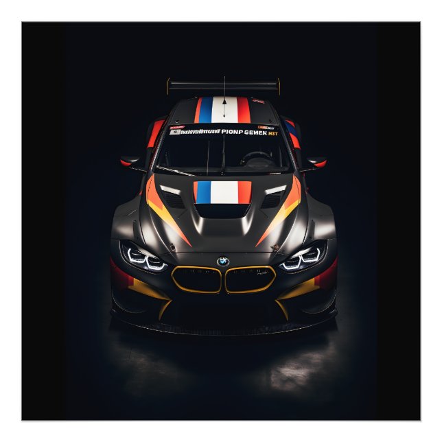 Photo de Matte vibrante Impression d'une voiture d (Devant)