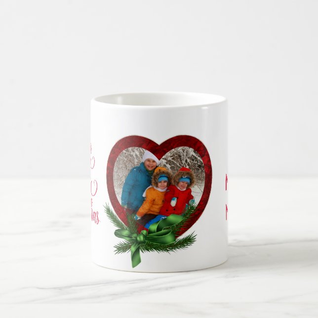 Photo de Noël Café Mug (Centre)