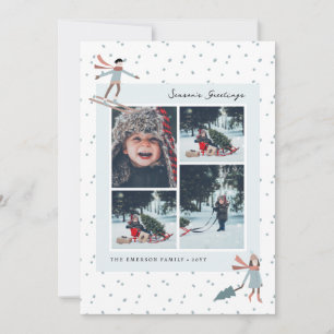 Photo de Noël Collage Carte de vacances