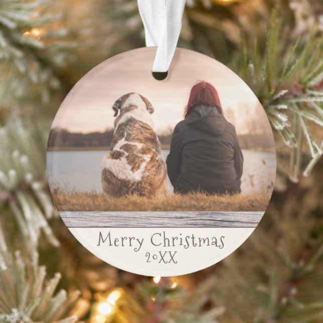 Photo de Noël de Noël de chien de chien personnali (Arbre)