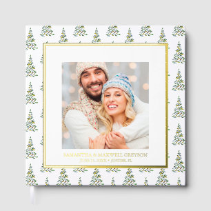 Photo de Noël Livre d'invité Aquarelle Arbre Motif