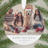 Photo de Noël minimale | Portrait de famille moder
