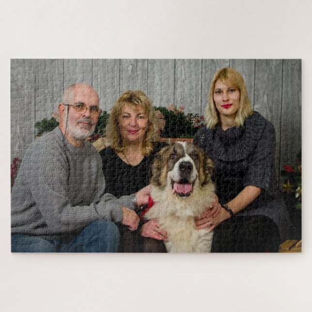 Photo de Noël personnalisée 1014 Piece Puzzle (Horizontal)