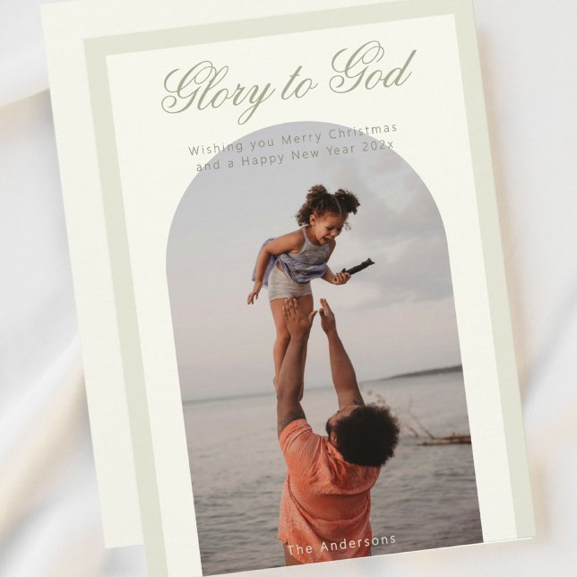 Photo de Noël religieux saluant Carte de vacances (Créateur téléchargé)