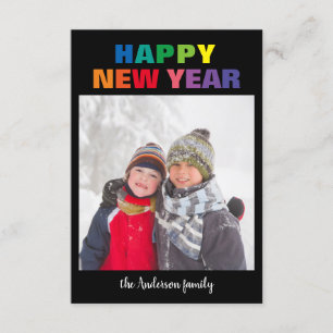 Photo de Nouvel An Arc-en-ciel - Carte de Noël 3x5
