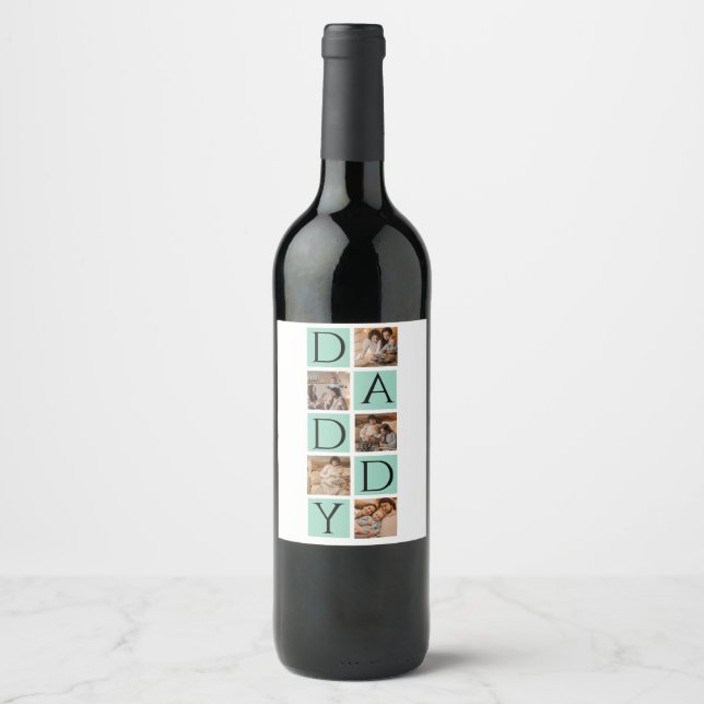 Photo de papa moderne Collage Vin Étiquette de bou (Devant)