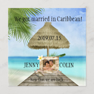 Photo de plage exotique après les invitations de r