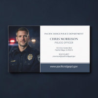Photo de policier pour carte de visite de forces d