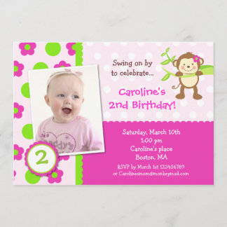 Photo de singe Invitation à la fête d'anniversaire