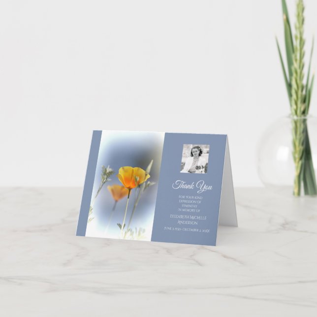 Photo de Sympathy Merci California Poppies (Devant)