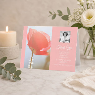 Photo de Sympathy Merci Elegant Red Poppy