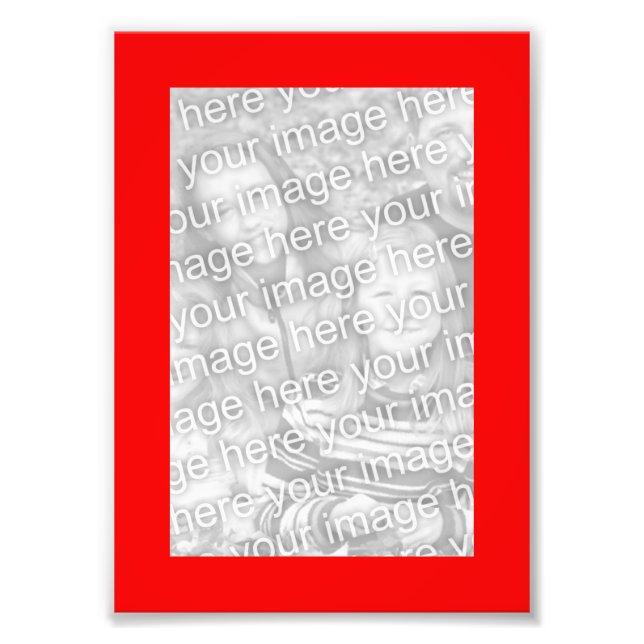 Photo de trame rouge 5x7 (Devant)