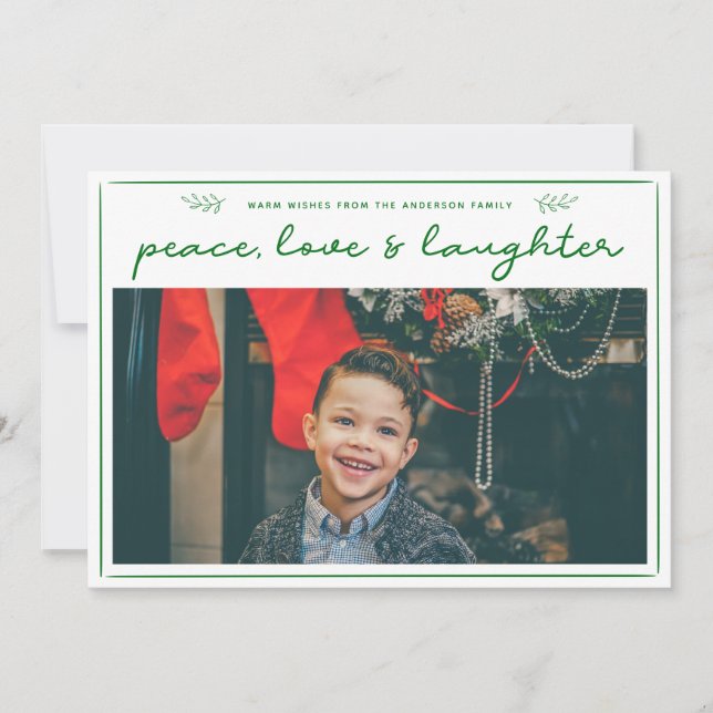 Photo de vacances | Carte minimale tendance (Devant)