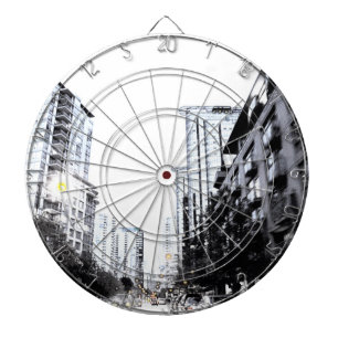 photo de ville la nuit dartboard