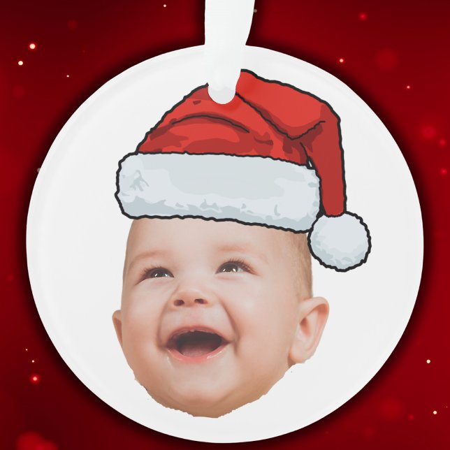 Photo de visage de bébé personnalisé Noël du Père  (Créateur téléchargé)