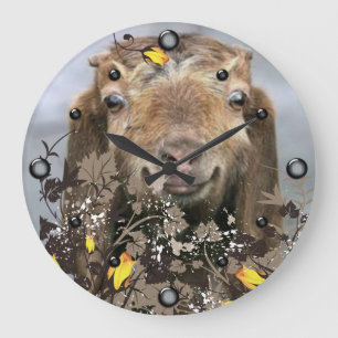PHOTO DE VOTRE CHèvre Horloge florale