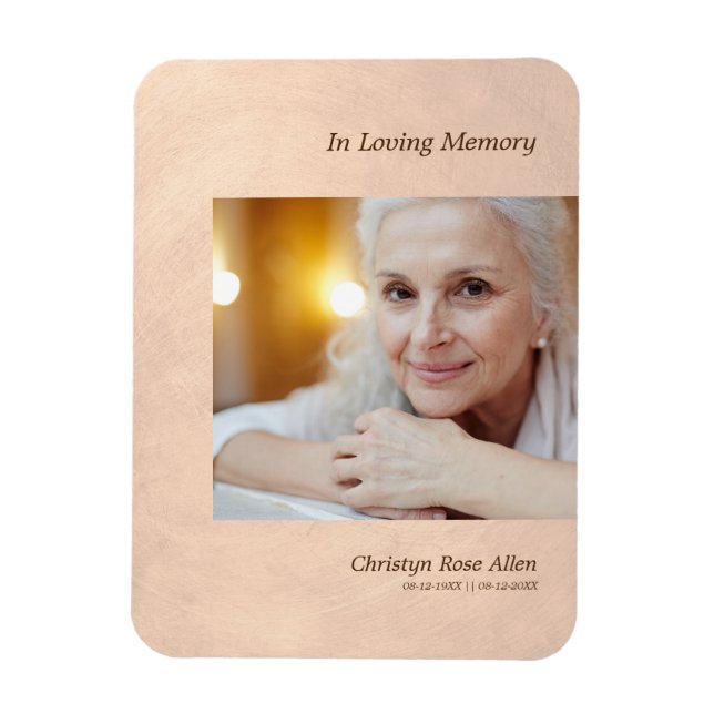 Photo Dear One Remember Faux Metallic Effect Magnet (Vertical)