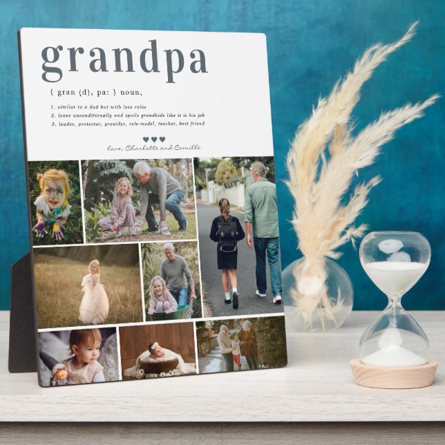 Photo Définition de Grand-père | Plaque personnalisée av (Côté)