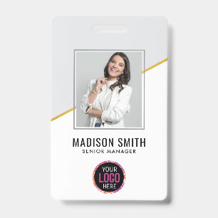 Photo d'employé de l'entreprise minimale   Badge d