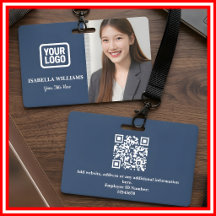 Photo d'employé personnalisé, Code QR, Logo, Badge