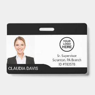 Photo d'employé personnalisé, Nom, Logo, Badge