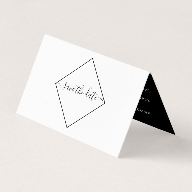 Photo Diamant Noir & Blanc Enregistrer La Carte Da (Devant)