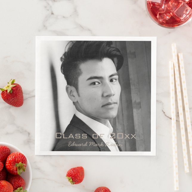 Photo Dinner Napkins : Class Of Graduation B&W (Insitu)