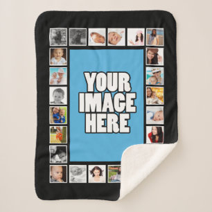 Photo DIY Collage Personalized Sherpa Blanket
