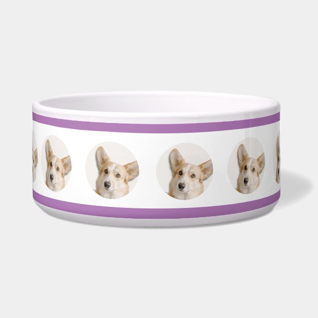 Photo Dog Bowl - Custom Made with Image (Front)