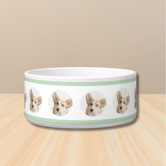 Photo Dog Bowl - Custom Made with Image (Dog Bowl Portrait Photo Gift)