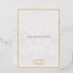 Photo Dolphin Real Foil Faire-part de mariage
