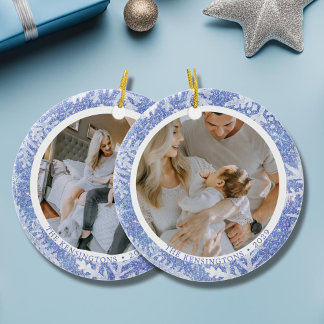 Photo double face personnalisée Ornement de Noël