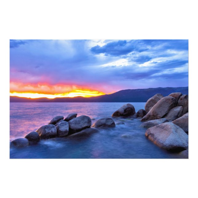 Photo du coucher du soleil du port de sable (Devant)