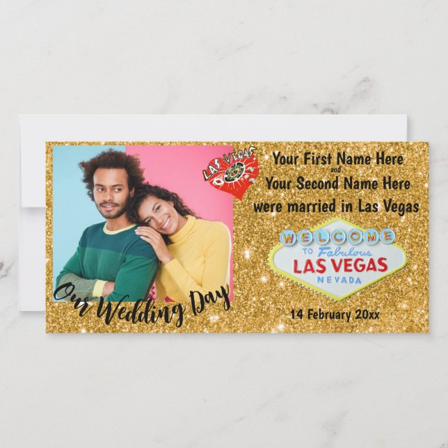 Photo du Faire-part Mariage Las Vegas (Devant)