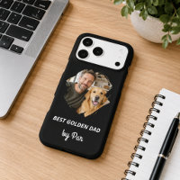 Photo du meilleur papa Golden dog par noir