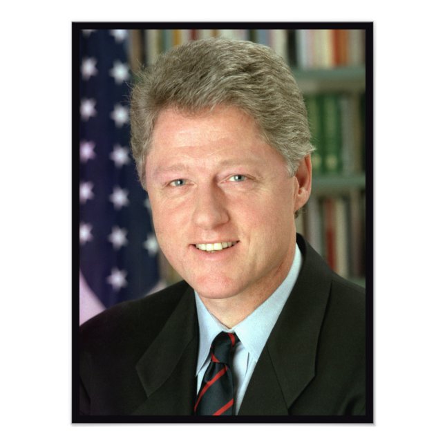 Photo du président Bill Clinton à la Maison Blanch (Devant)