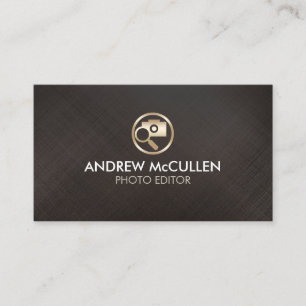 Photo Editor Camera Glass Icon Business Card