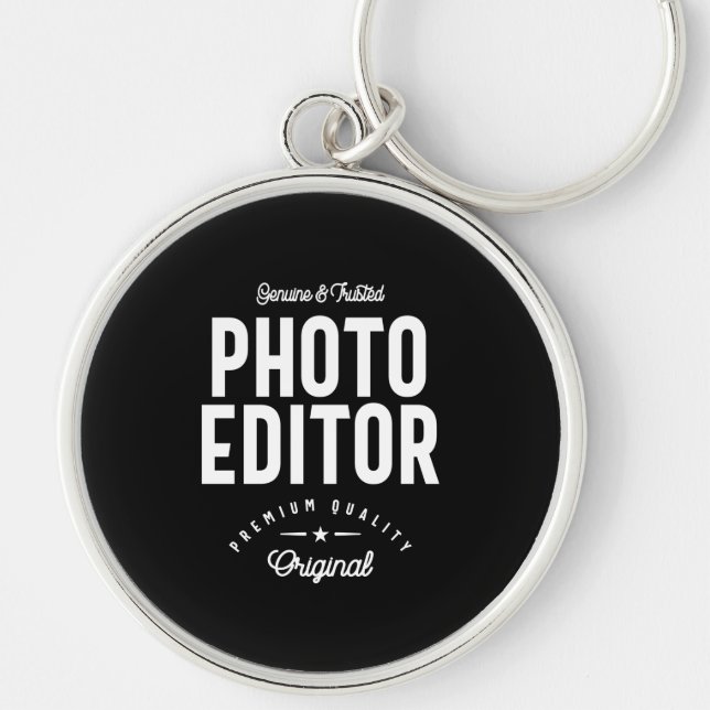 Photo Editor Job Title Gift Keychain (Front)