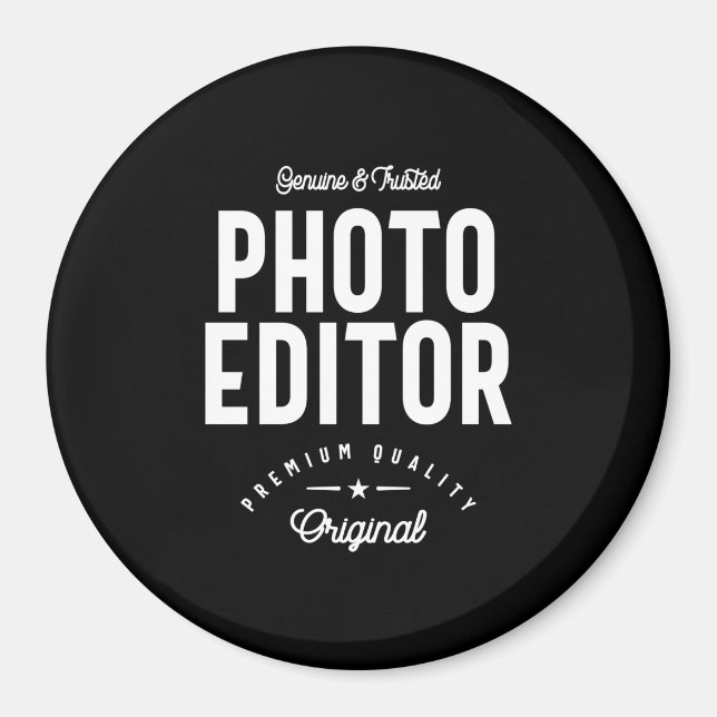Photo Editor Job Title Gift Magnet (Front)