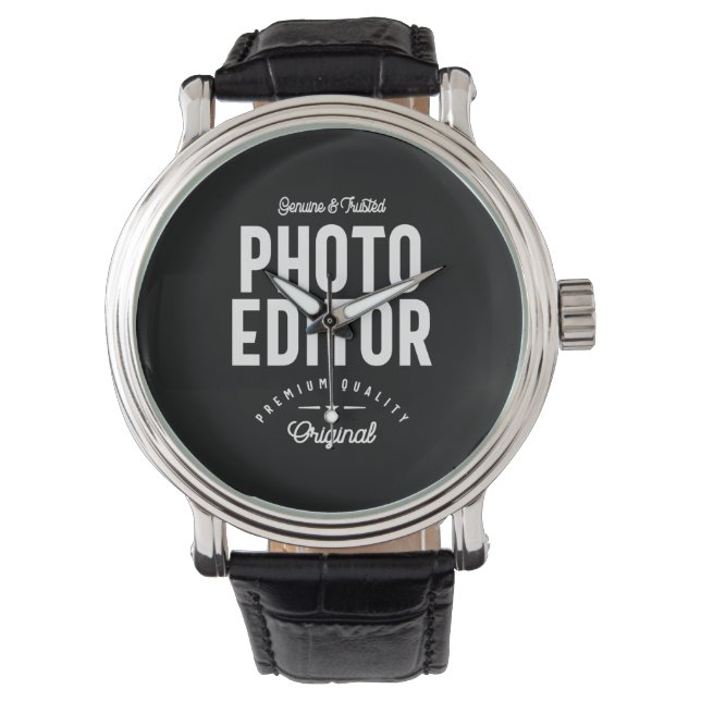 Photo Editor Job Title Gift Watch (Front)